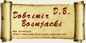 Dobrimir Bošnjački vizit kartica